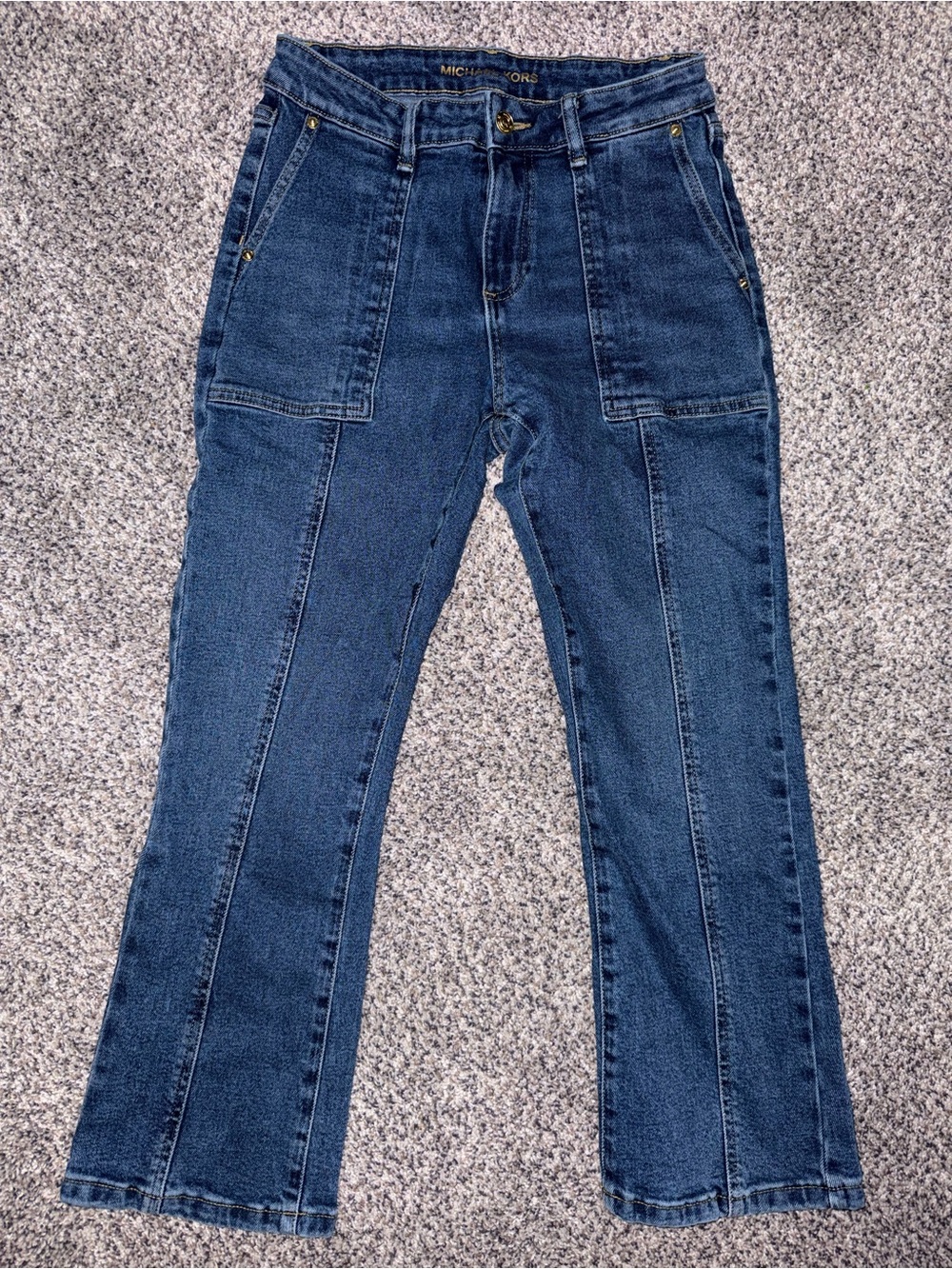 Michael Kors Selma Cropped Flare Seamed Jeans – Size 240